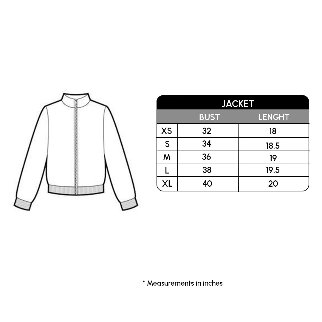 Size chart for Hyper Zip Jacket