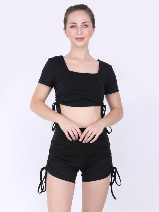 Black Slinky Crop Top