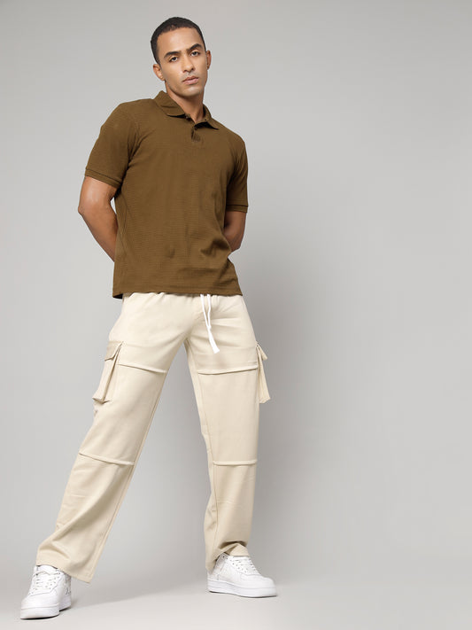 Beige Utility Cargo Pants