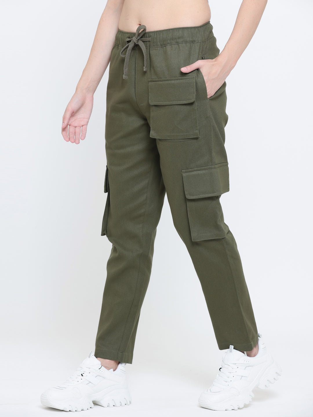 Green utility cargo pants 