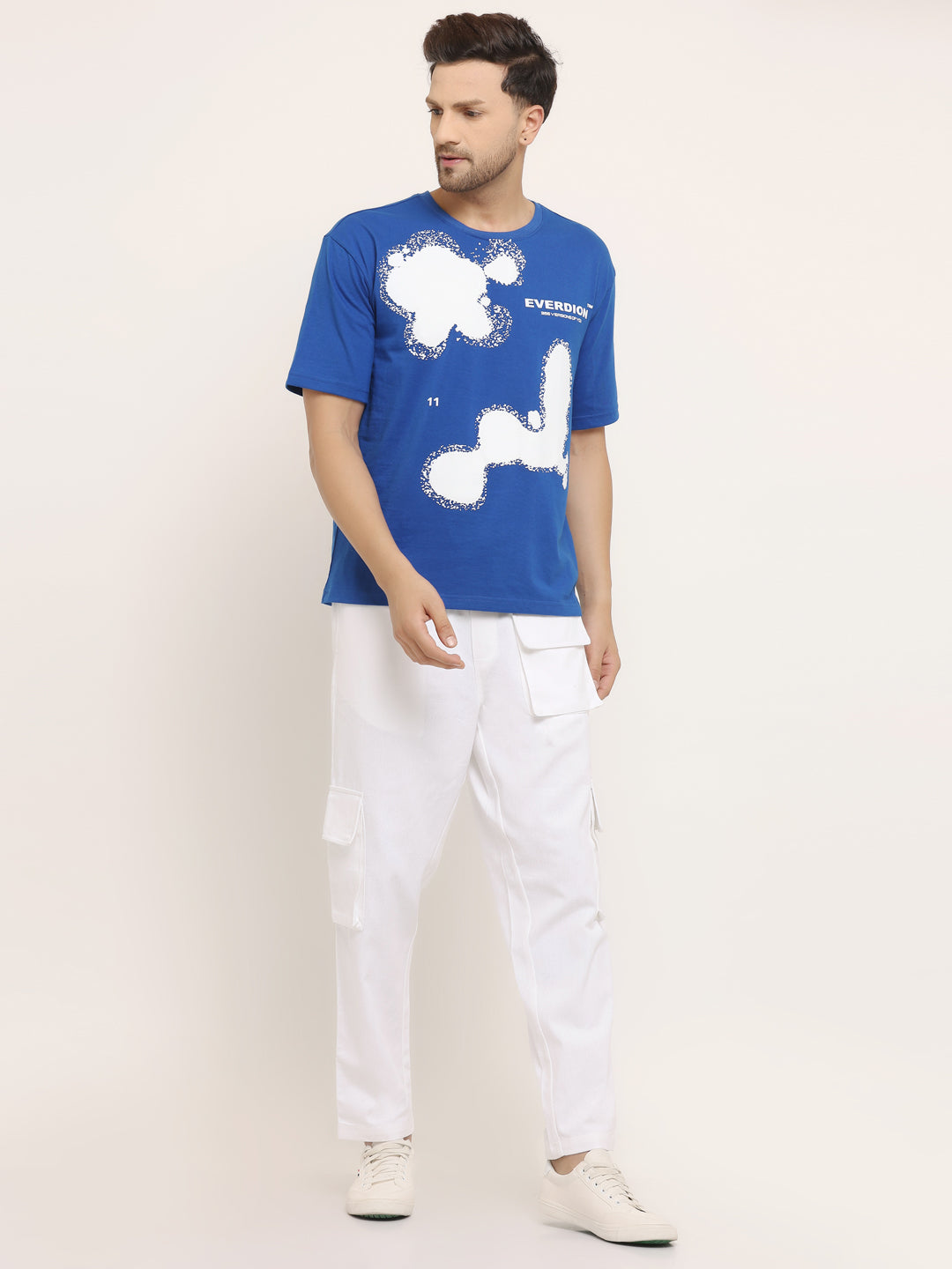 Men Paint Splash Oversized Tshirt