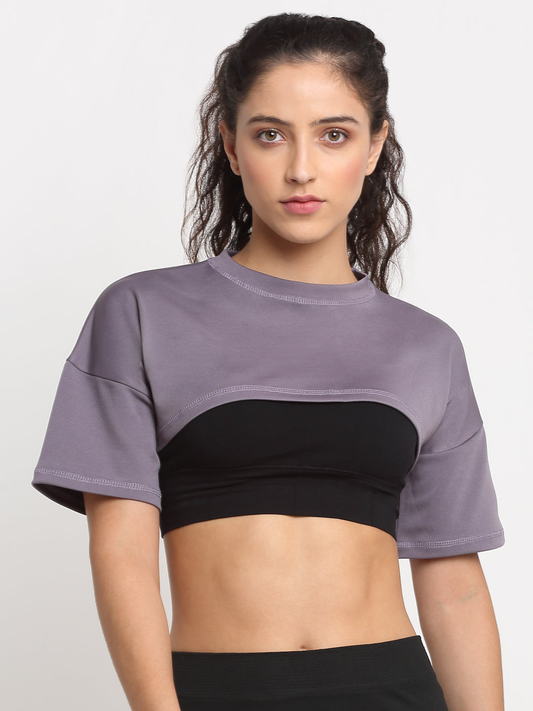 Lavender Oversized Crop Tshirt