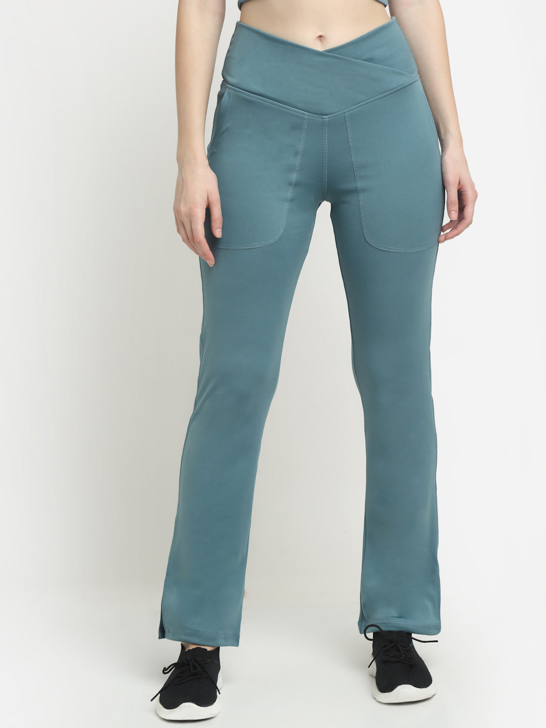 ice blue flare leggings