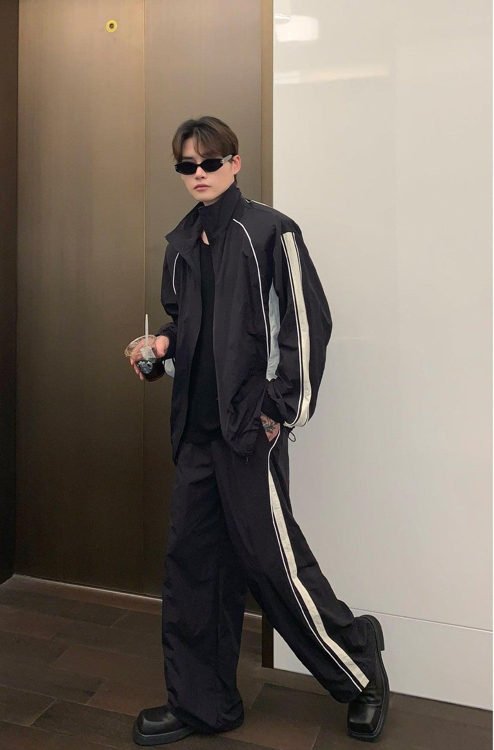 Black Courtside Tracksuit