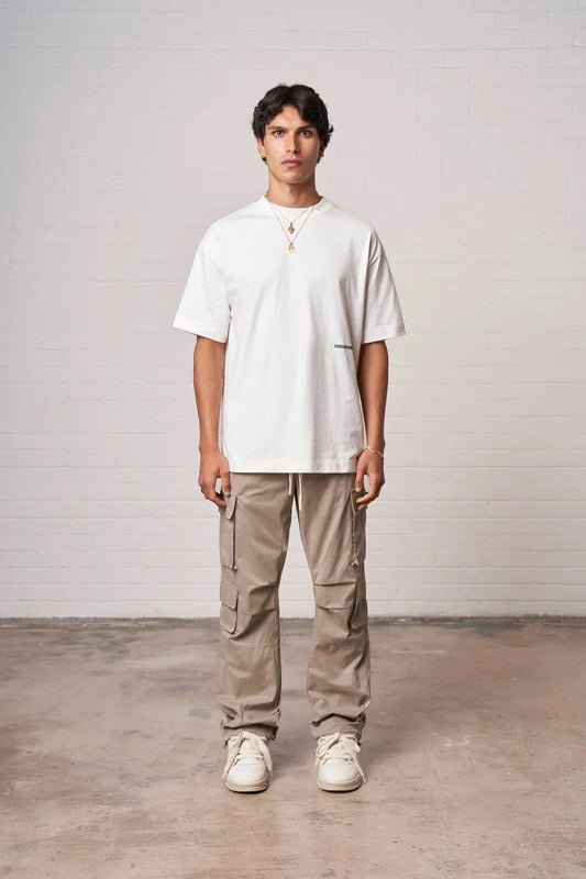 Rodeo Beige Cargo Pant with adjustable drawstring and pant with pockets