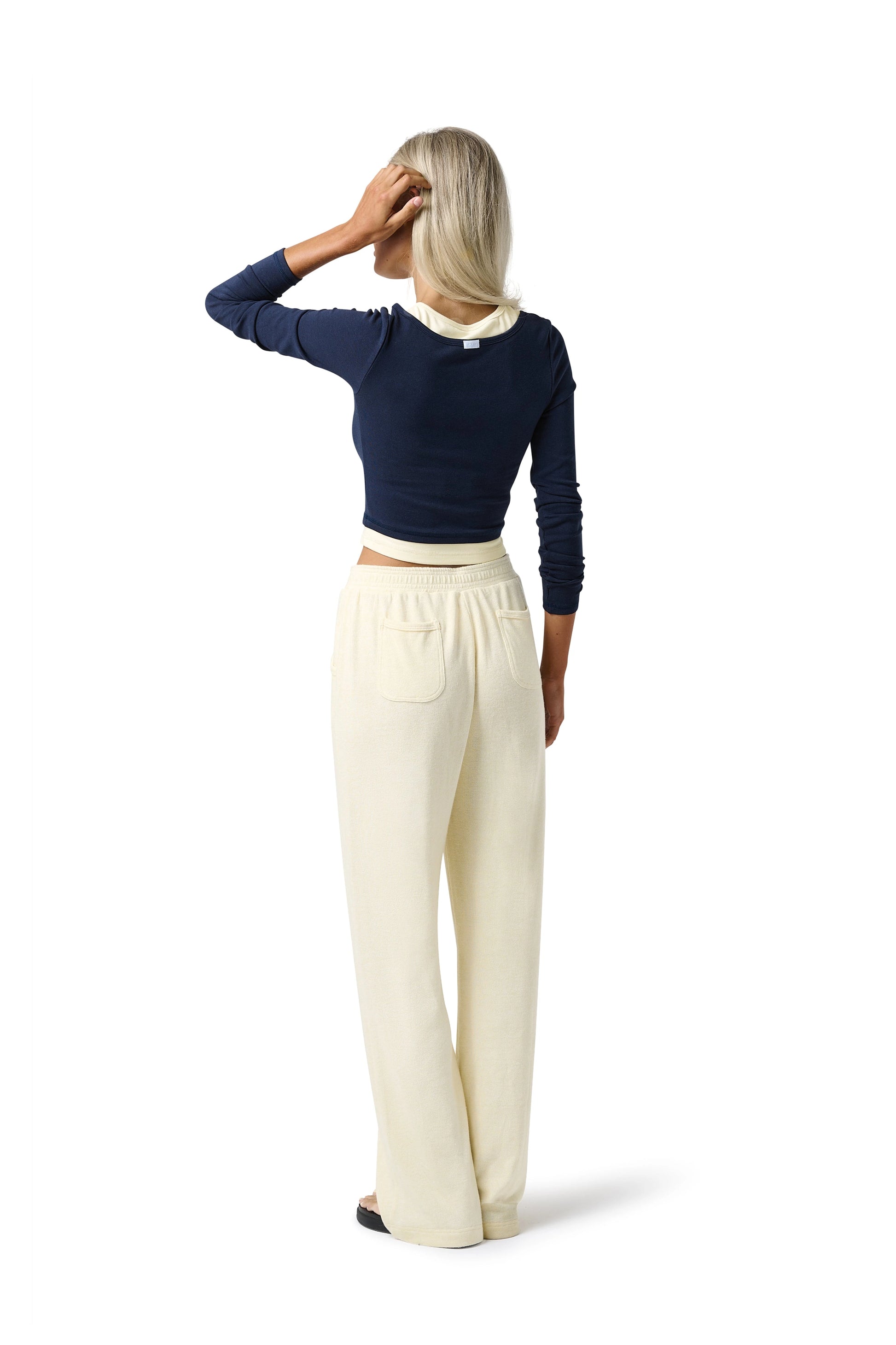 Lightweight City Girl Soft Trouser with a relaxed fit and elasticated button-up waistband in butter yellow, perfect for casual, everyday and streetwear style.