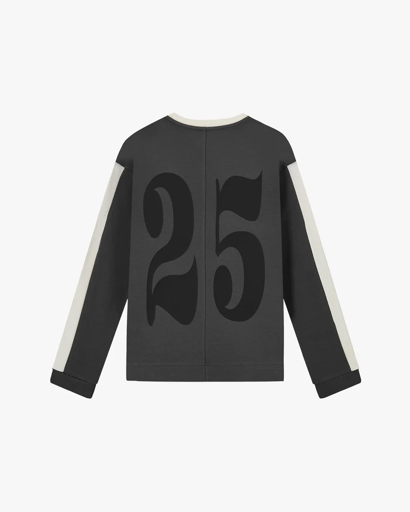 Vintage Sports Longsleeve Tee Grey with 25 Number