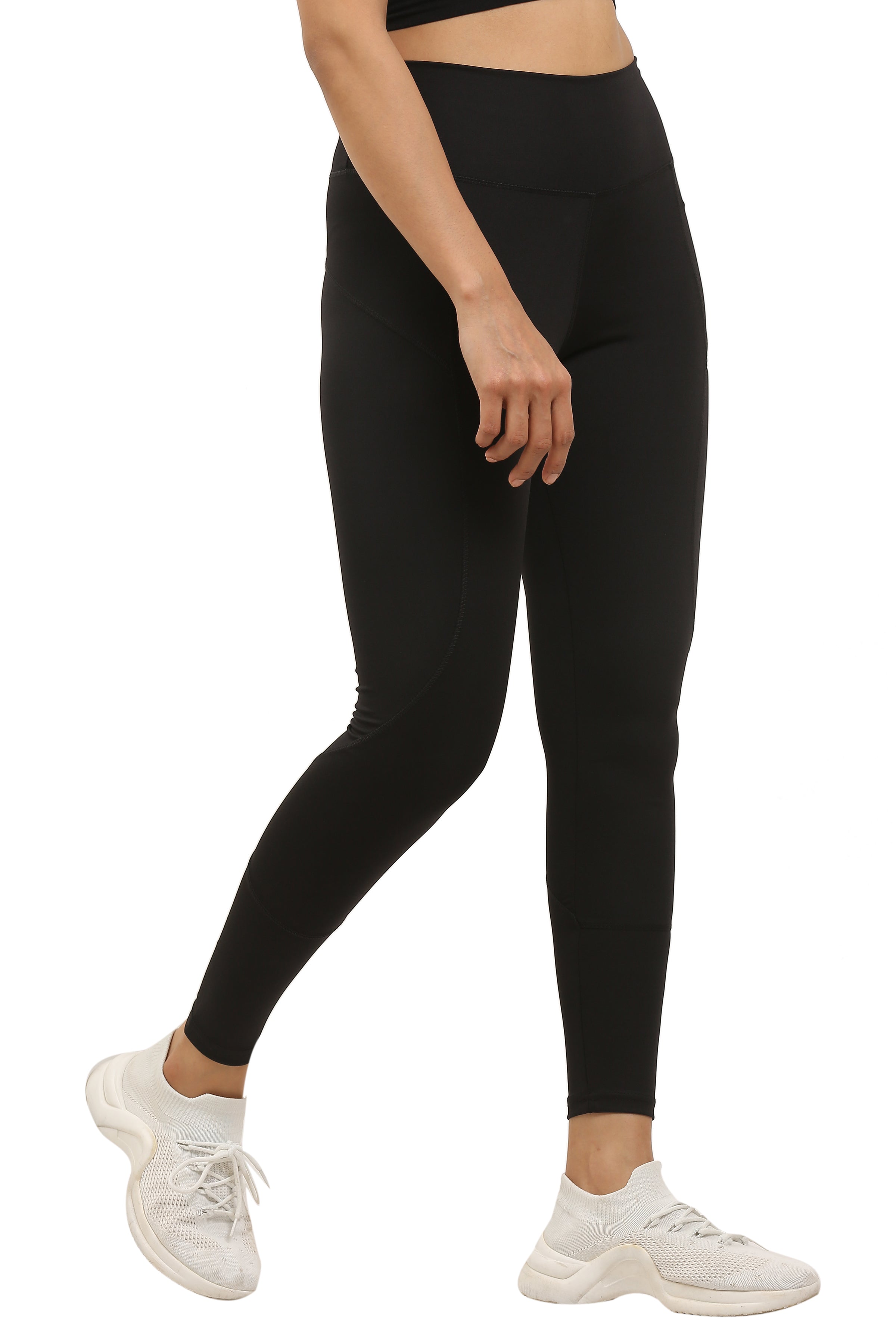 high-rise black gym tights 