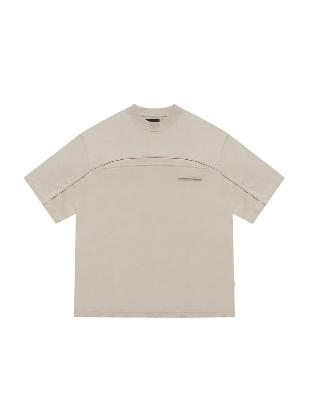 Beige t-shirt on a white background