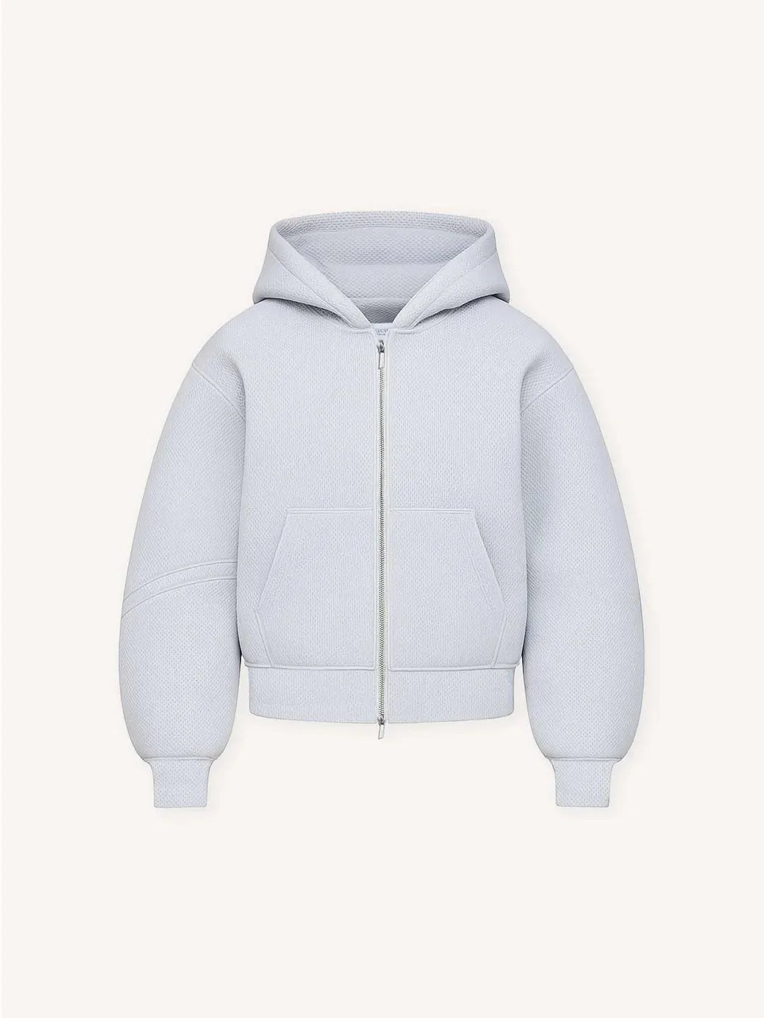 Light blue hoodie on a white background