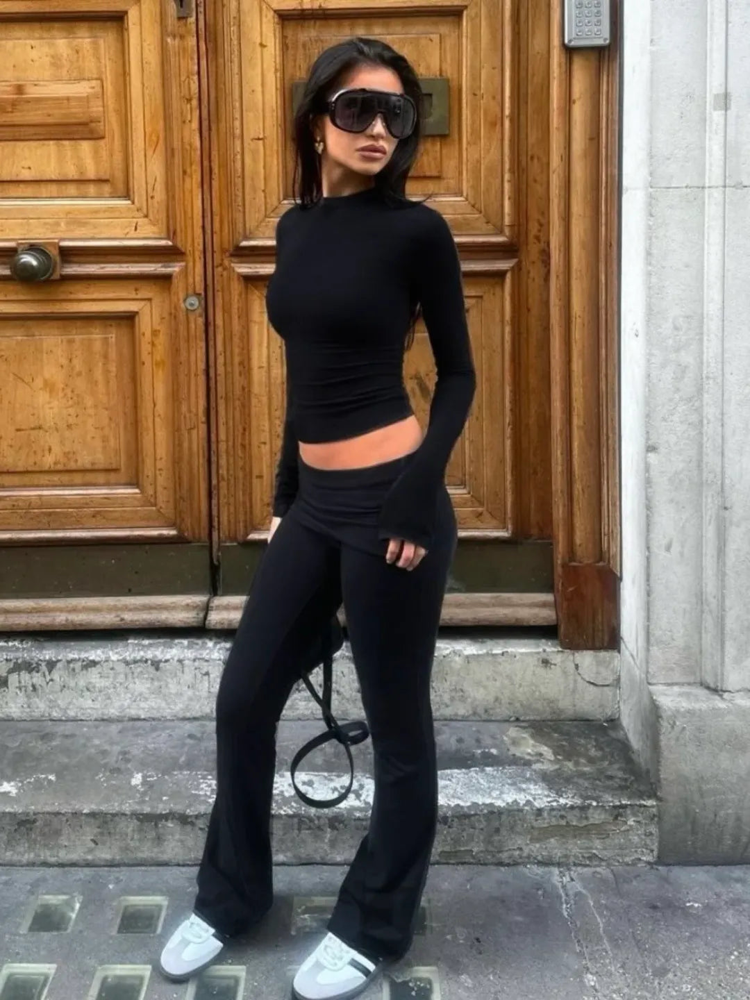 Women wearing black Soft Cotton Classic Set
