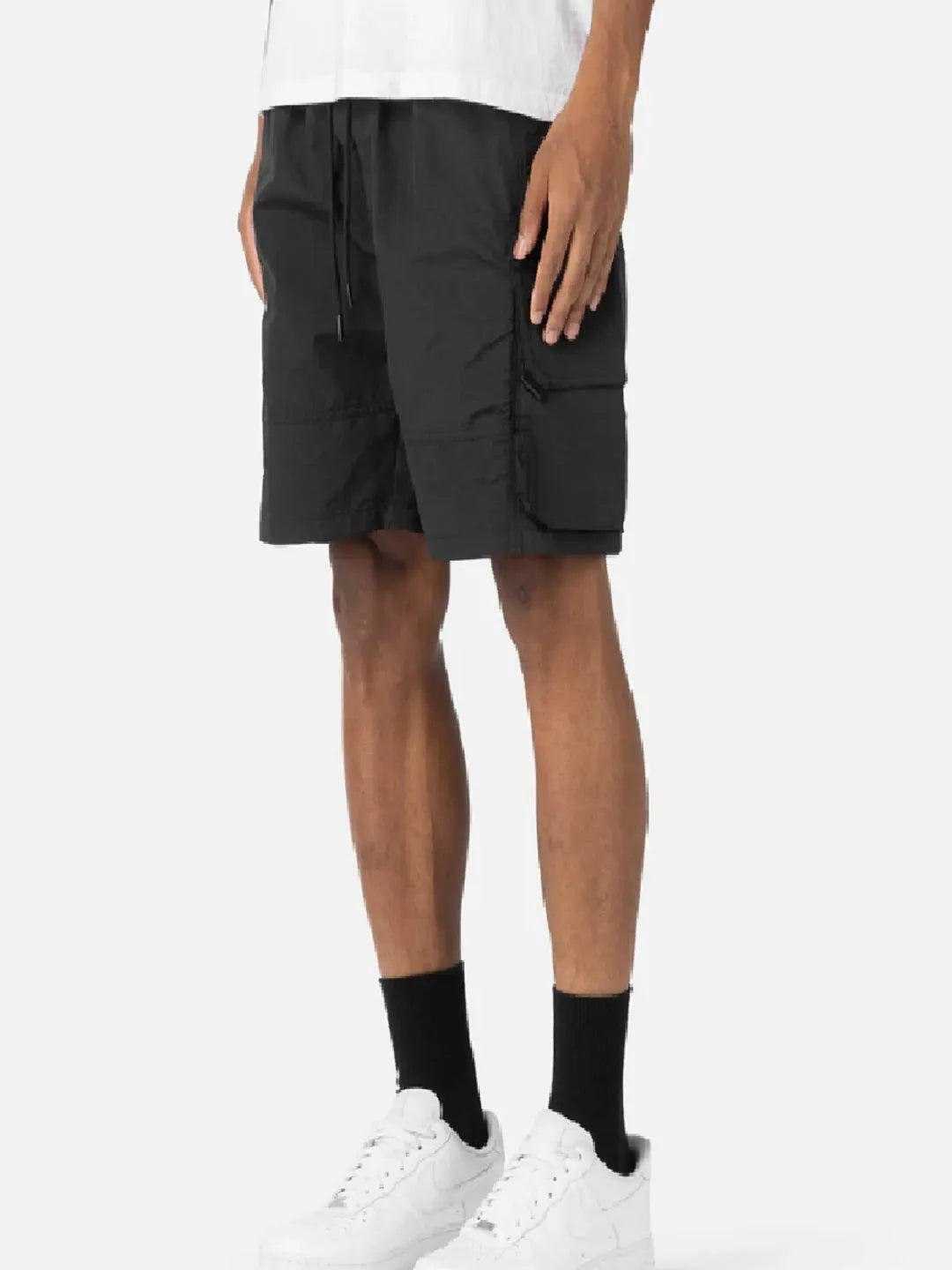 Person wearing black Gaze Shorts