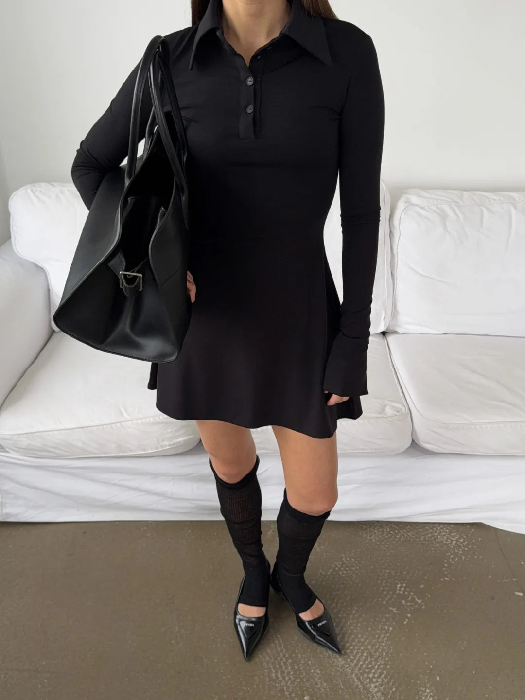 Women wearing black business dress