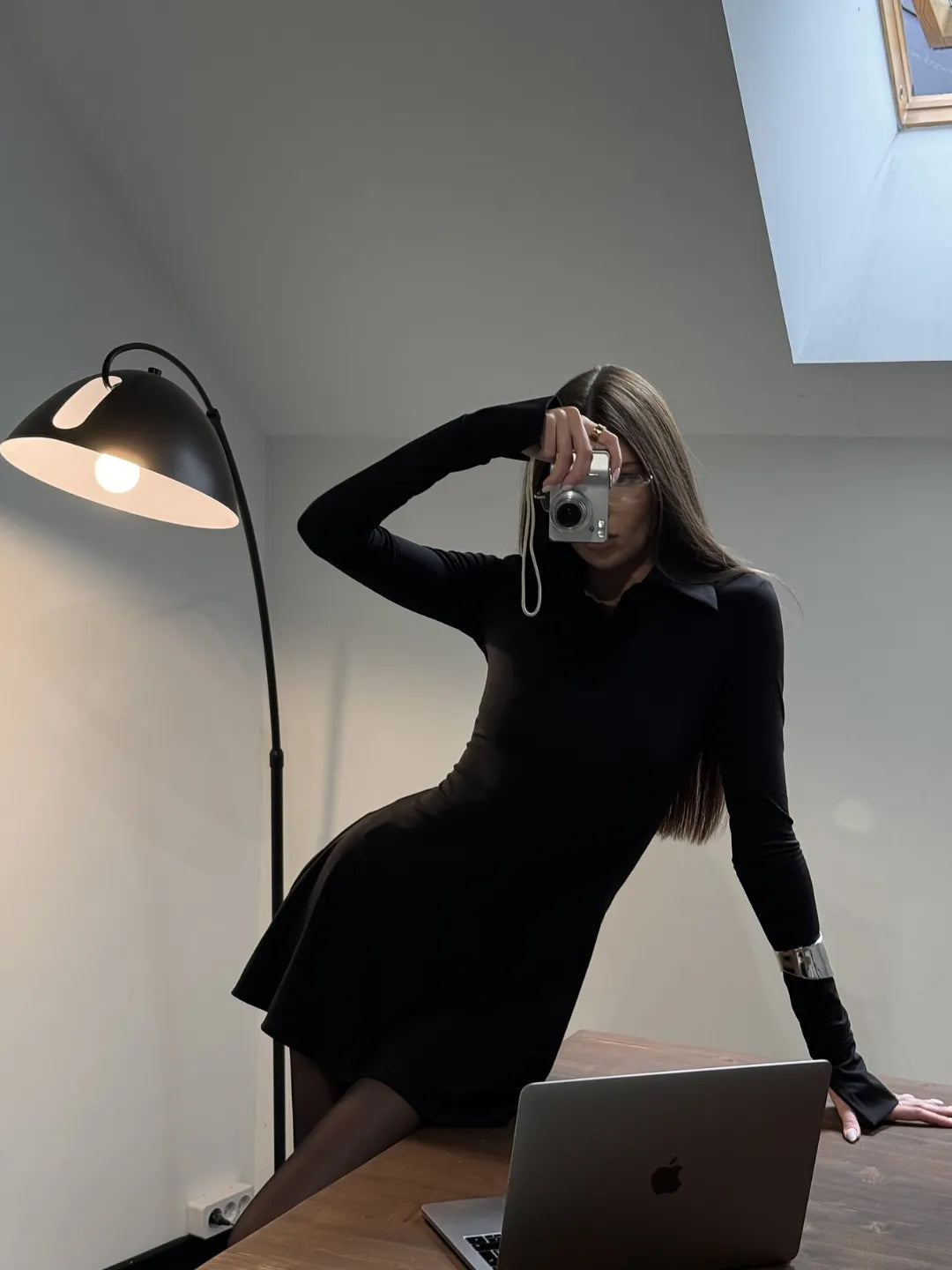 Women wearing black business dress