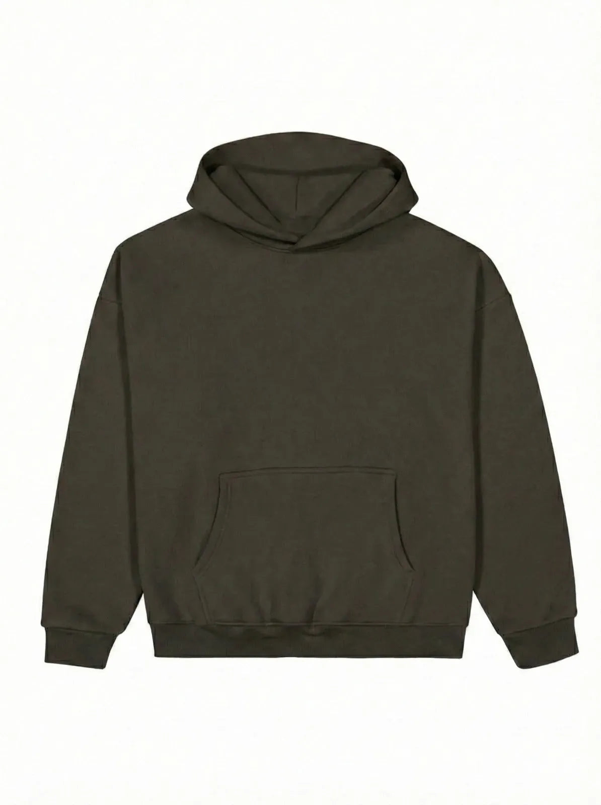 Green hoodie on a white background