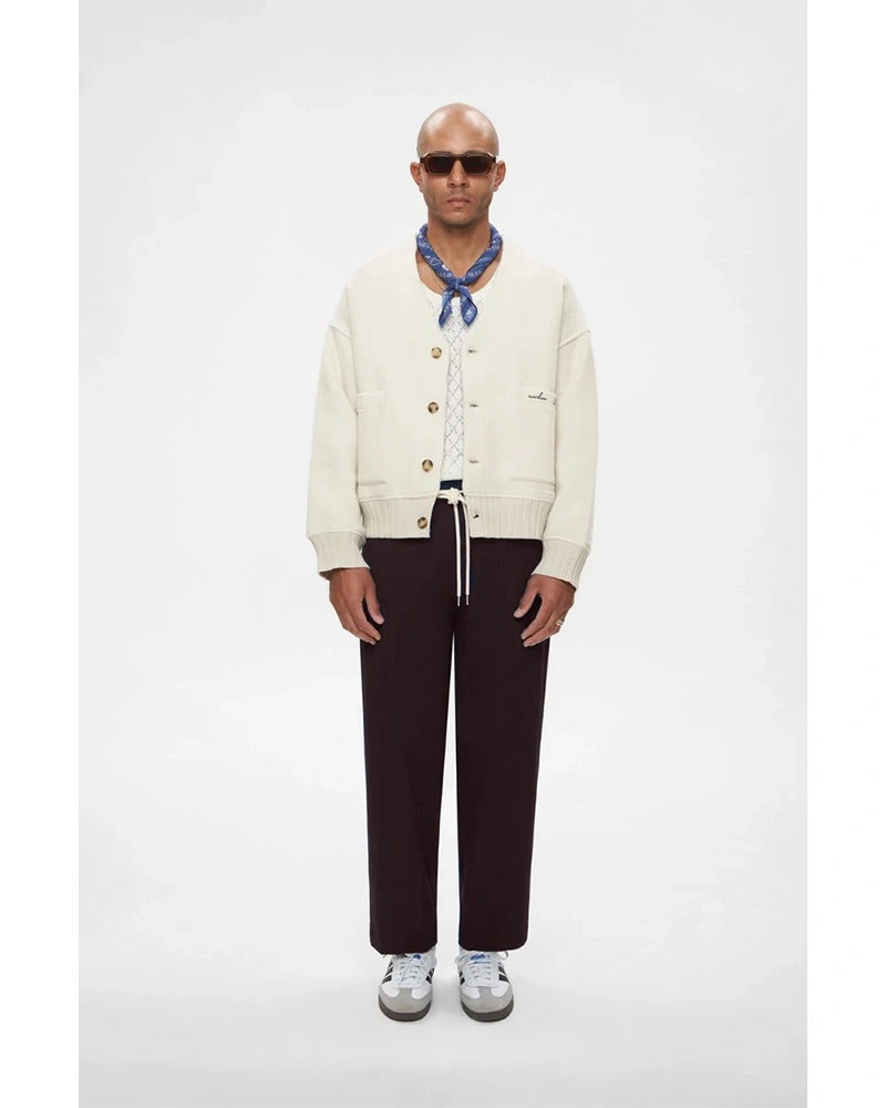 Man wearing brown trouser pants