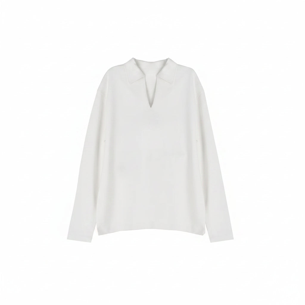 White long-sleeve shirt on a white background