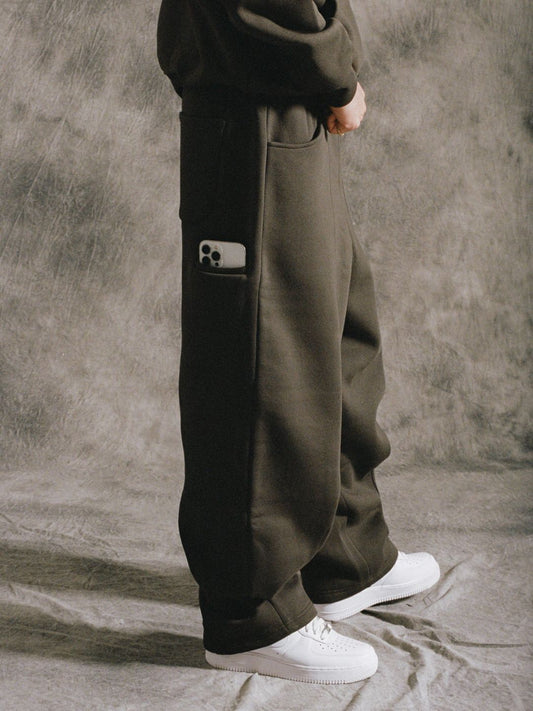 Person wearing brown sweatpants 