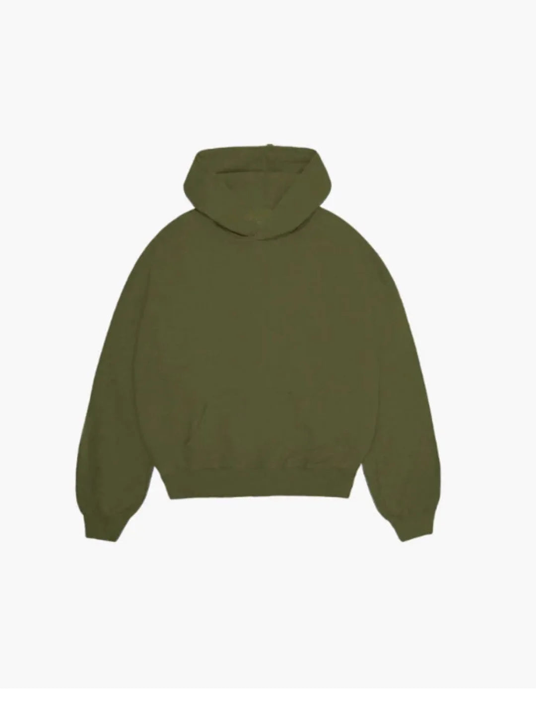 Green hoodie on a white background
