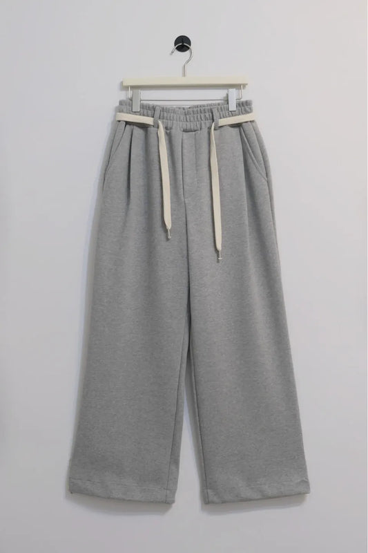 Wide Leg Pants With Cotton Belt