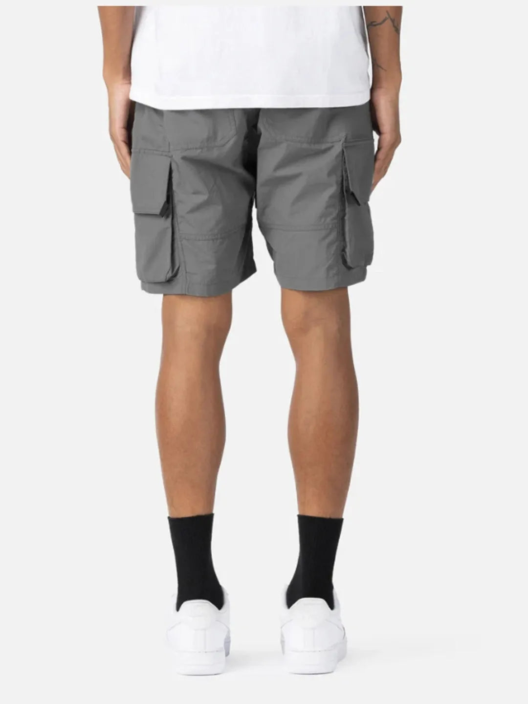 Person wearing grey Gaze Shorts