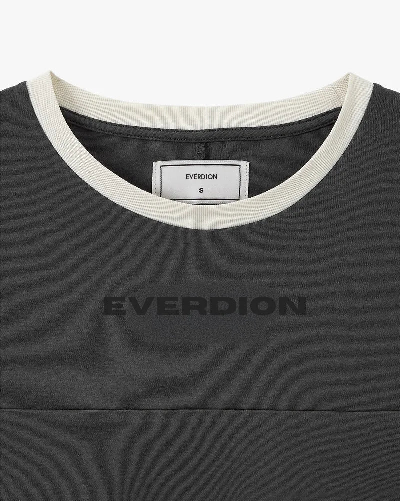 Black long sleeve t-shirt with 'EVERDION' branding on a white background