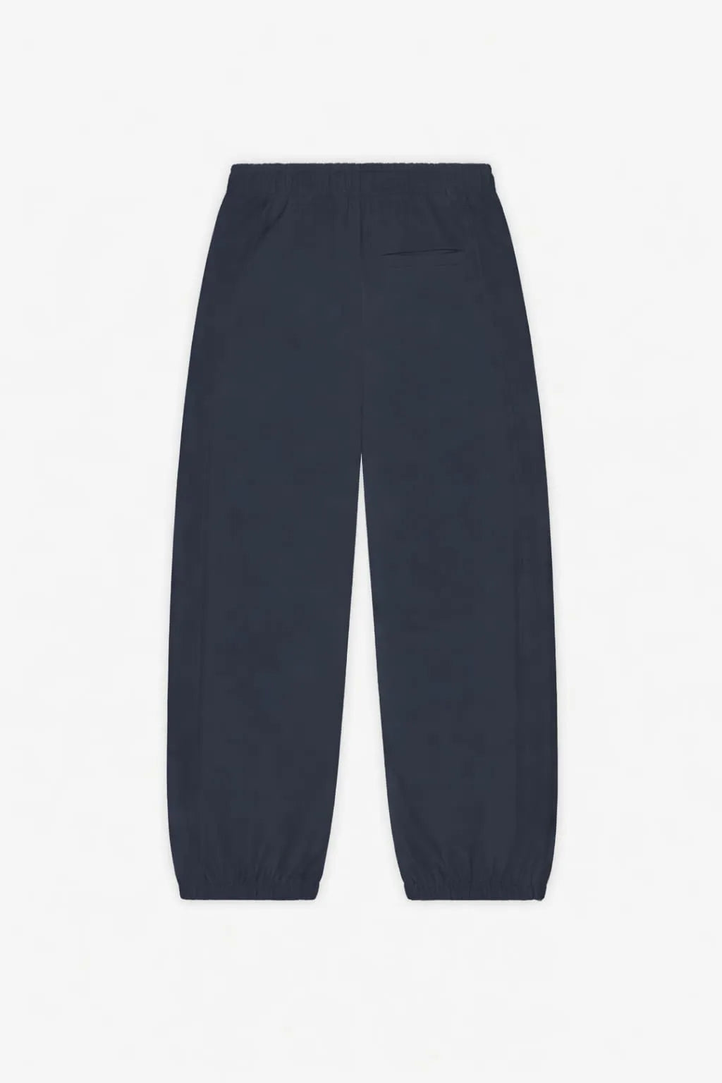 Navy blue joggers on a white background