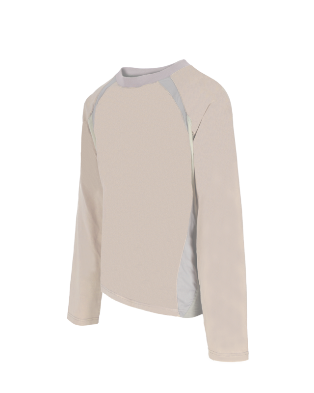 Multi-Fabric Long Sleeve tee 