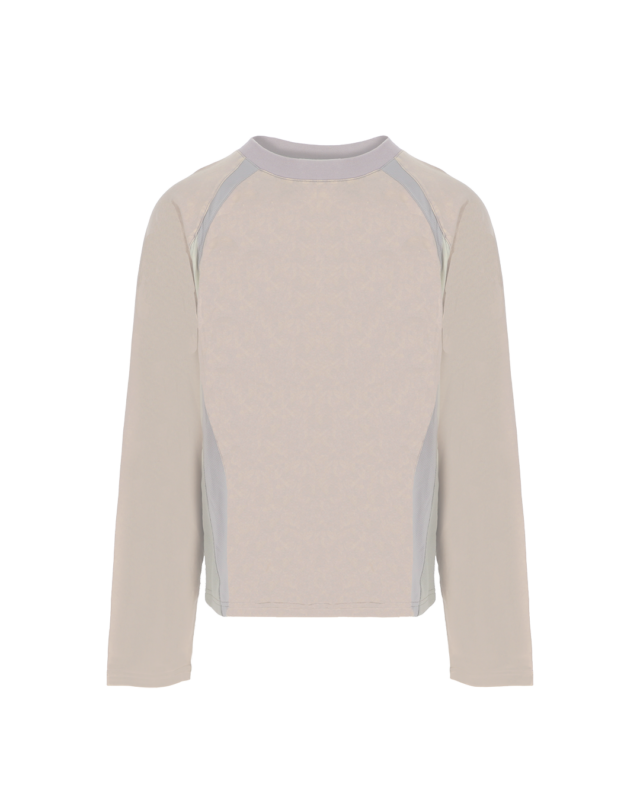 Multi-Fabric Long Sleeve tee 