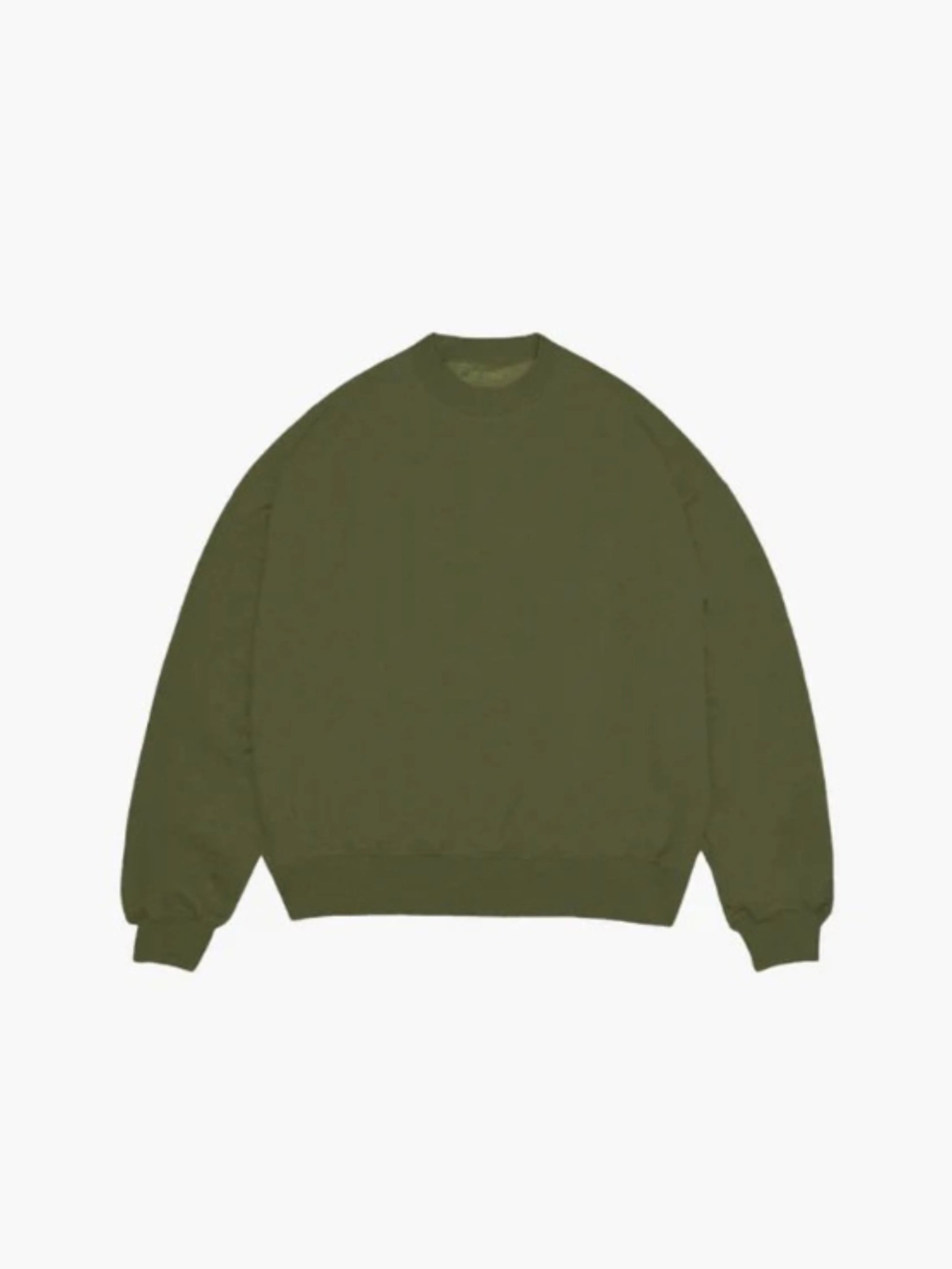 Olive sweatshirt on a white background