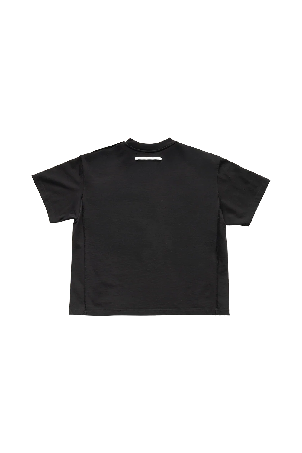 Black t-shirt on a white background