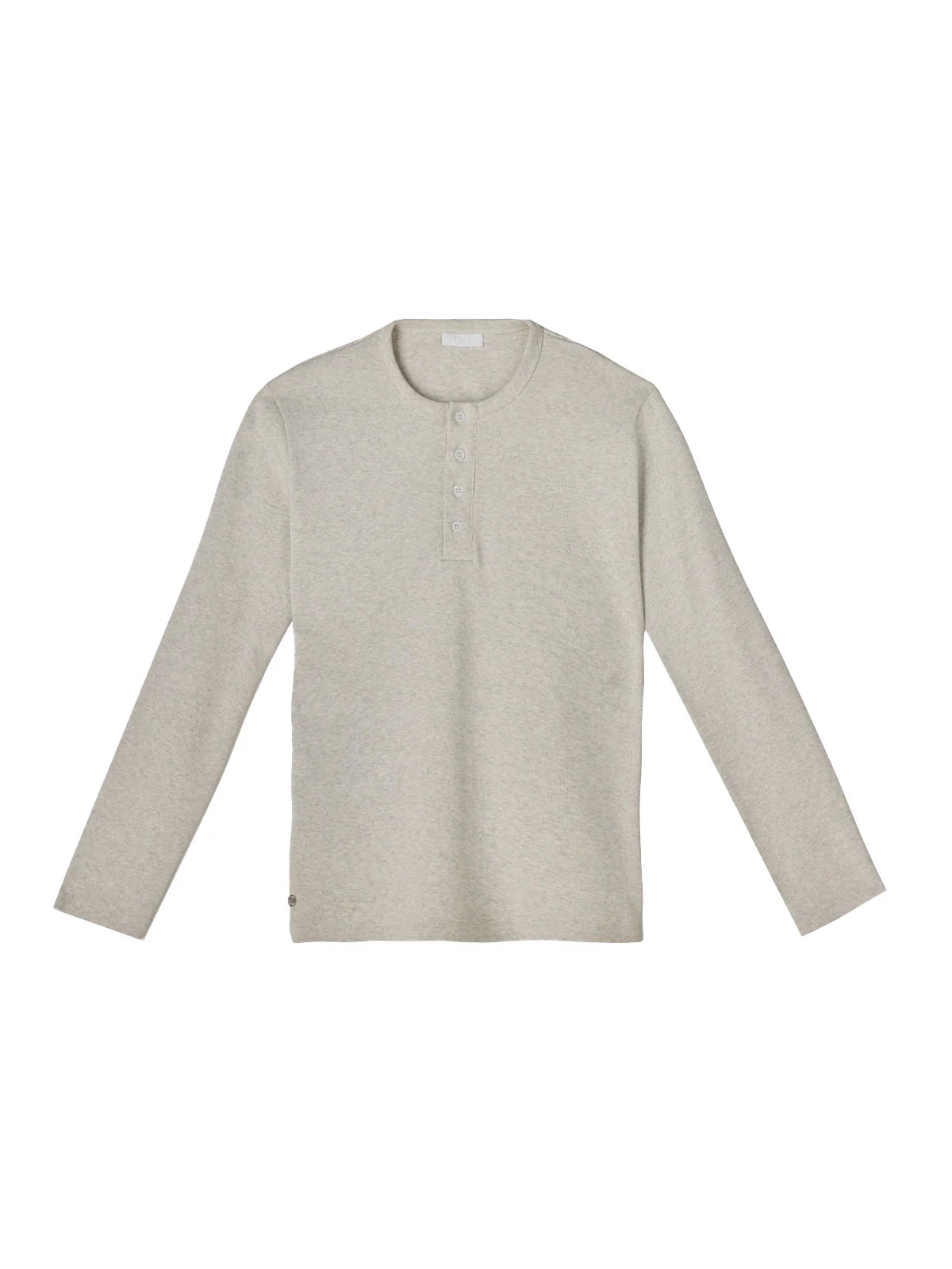 Beige long-sleeve shirt on a white background