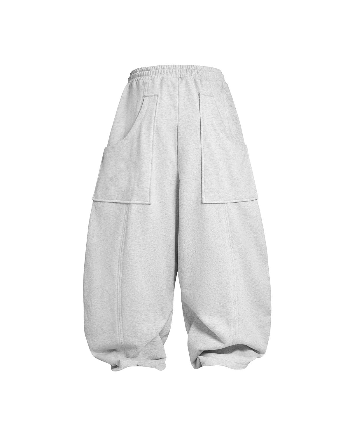 Light grey sweatpants on a white background