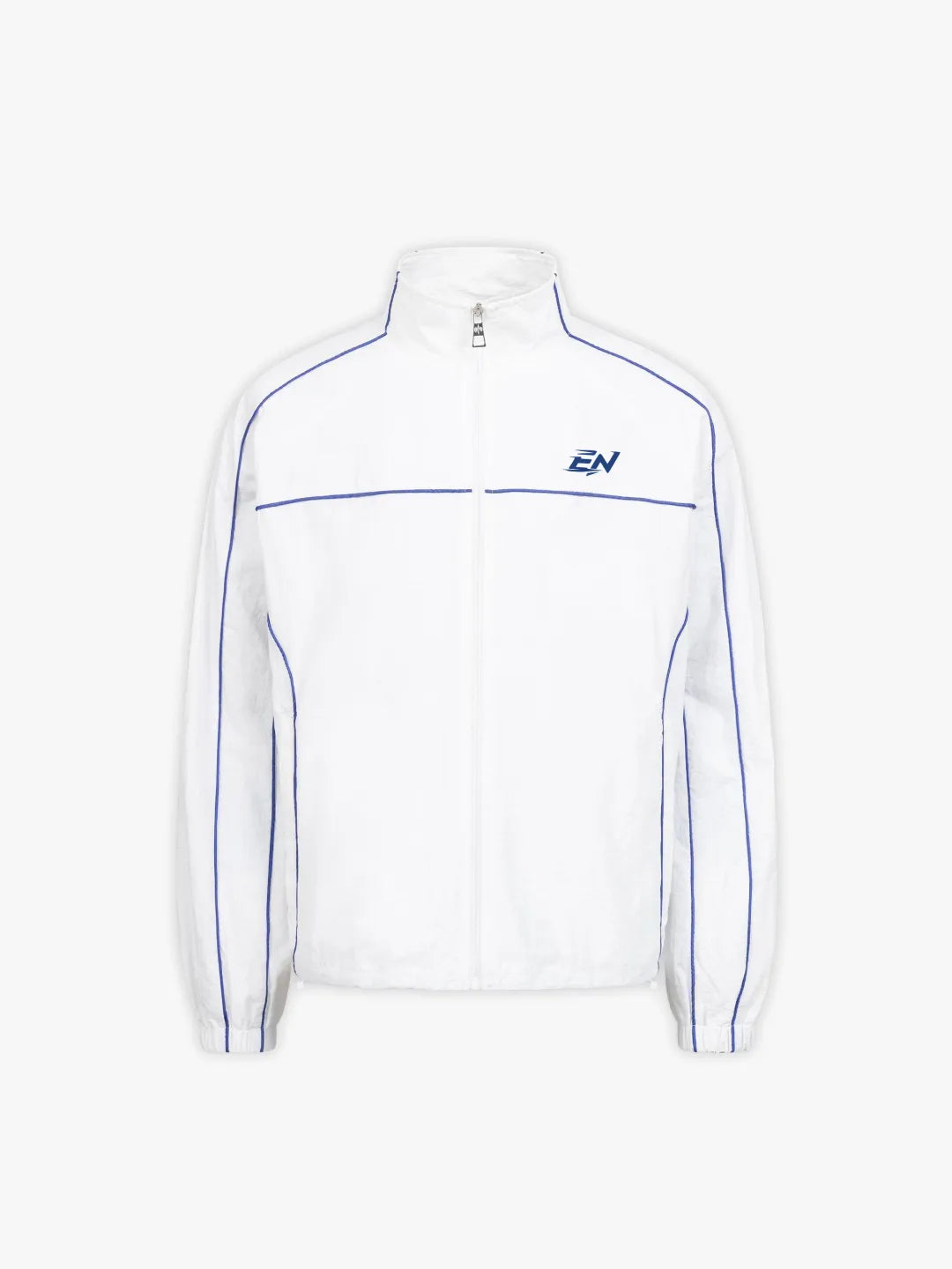 White Tracksuit afrom durable nylon, featuring a relaxed silhouette and adjustable fit details, finished with subtle Everdion branding for a clean,